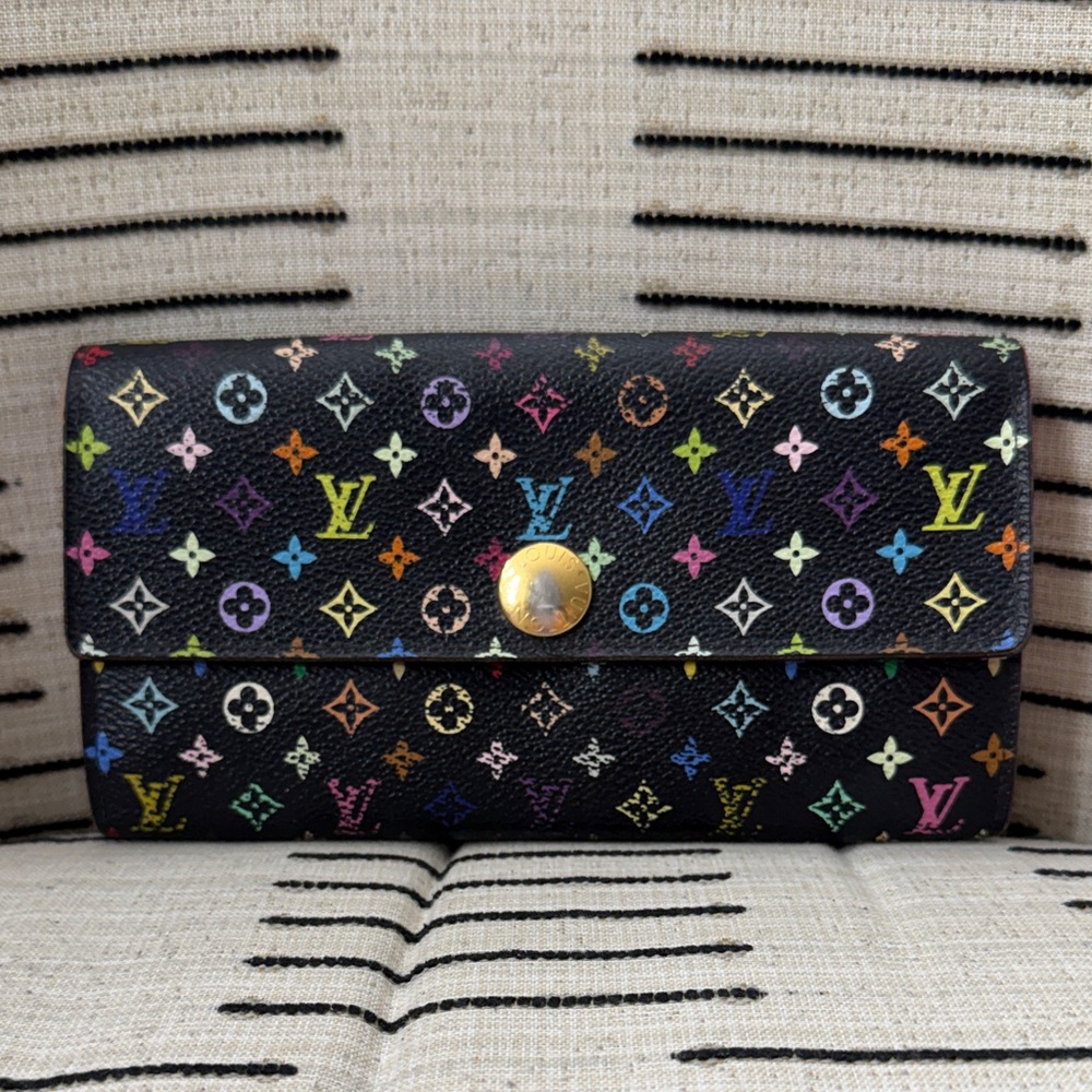 Louis Vuitton Black Multicolor Monogram Wallet